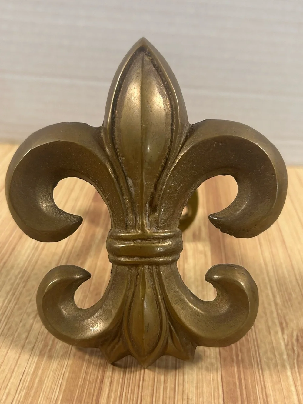 VTG Set of 4 Fleur de Lis Bronze Curtain Tie-Back Hook 1996 Korea Made Classical